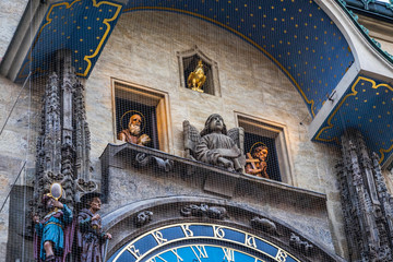 Obraz premium Astronomical clock on Prague in Czech Republic.