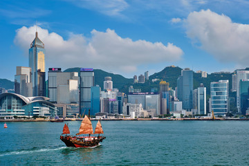 Hong Kong skyline. Hong Kong, China