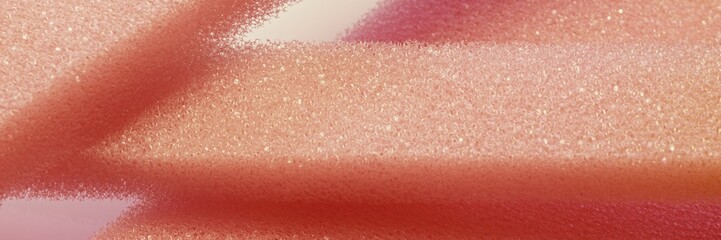 White pink artificial foam, soft texture on a light background.