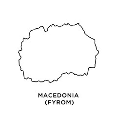 Macedonia (Fyrom) map vector design template