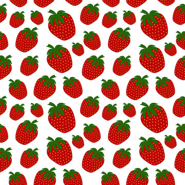 Seamless strawberry pattern.