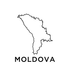 Moldova map vector design template