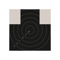 Chest shaped shooting target for firing practice on a gun range.