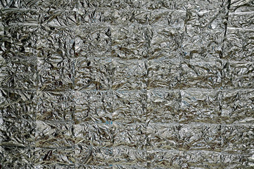 Photo background of metallic aluminum foil.