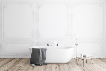 Luxury white marble bathroom interior