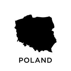 Poland map vector design template