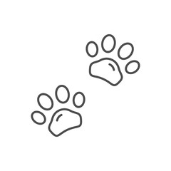 Animal paws line outline icon
