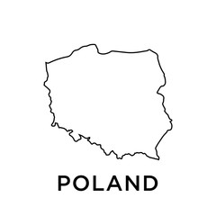 Poland map vector design template
