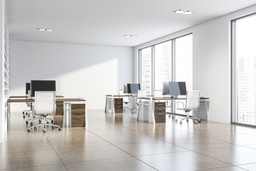 White consulting company office interior