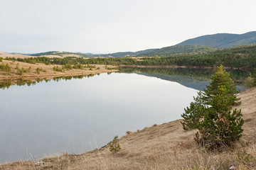 Fototapeta na wymiar Ribnicko lake on Zlatibor mountain, Serbia