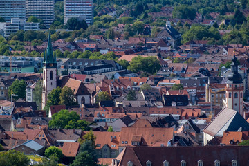Ausblick vom Turmberg auf Karlsruhe