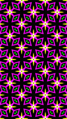 Ornate geometric pattern and abstract multicolored background