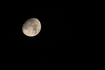 夜空の月