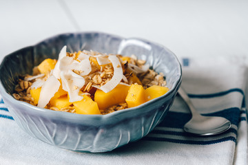 Tropical Oats Porridge With Mango And Coconut Milk