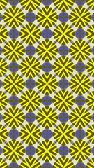 Ornate geometric pattern and abstract multicolored background