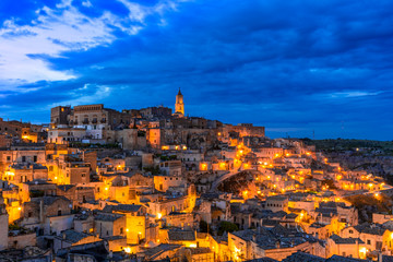 Matera, Basilicata, Italy: Overview of the old town - Sassi di Matera