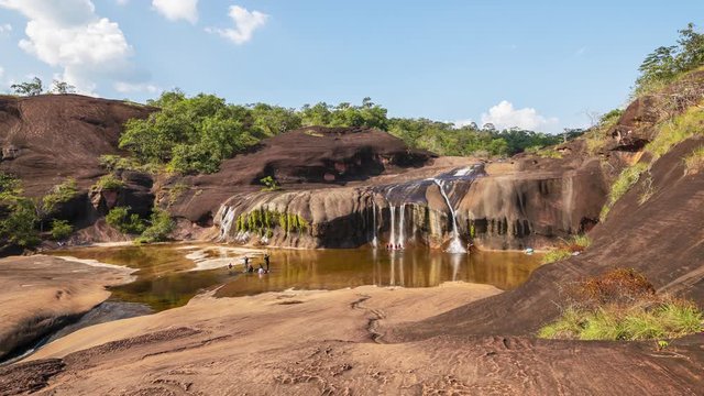 Timelapse of Tham Phra Waterfall,Thailand