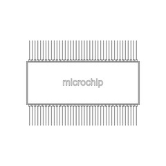 Microchip icon on white.