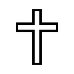 Standard black cross symbol isolated on a white background - Eps 10 vector and illustration