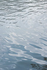 the surface of turbid water, with small waves