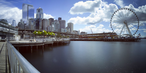 Seattle Skyline with Ferris Wheel