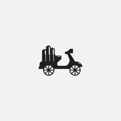 motorcycle construction logo icon template