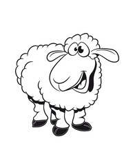 Schaf verrückt Weide fressen doof gras Herde süß lieb Wolle Nutztier grasen witzig 1c