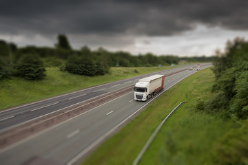 Lorry Traffic on motorway, United Kingdom