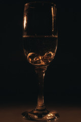 glass of wine and bottle of wine