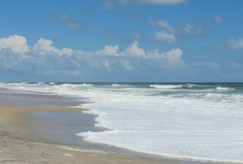 Beautiful ocean background on Atlantic coast of North Florida