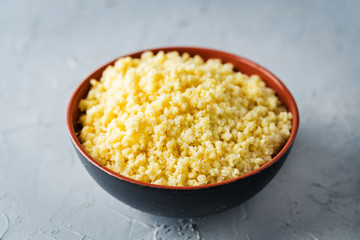 Millet porridge in the bowl