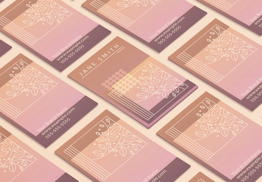 Autumnal Business Card Layout