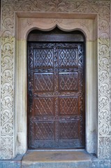 a wooden door 