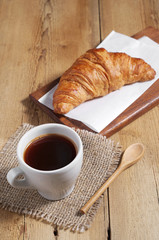 Croissant and coffee