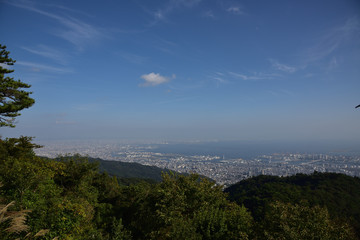 日本の兵庫県神戸市の六甲の夜景