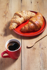 Croissant and coffee