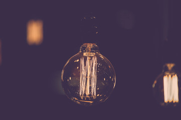retro edison light blub decor