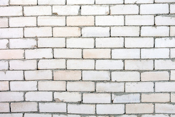 Wall of white silicate brick. Abstract background for design, project.