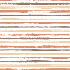 Wallpaper murals Horizontal stripes Stripes watercolor paintbrush seamless vector pattern.