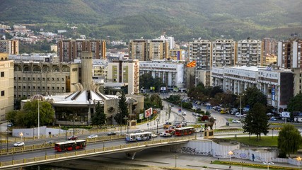 view over skopje from the fortress