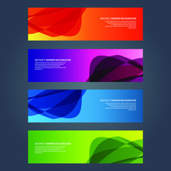 Naklejka premium Vector Abstract design banner web template