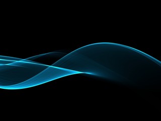 Abstract blue flow wave background 