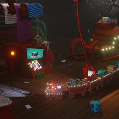 3d rendered illustration Santa's factory