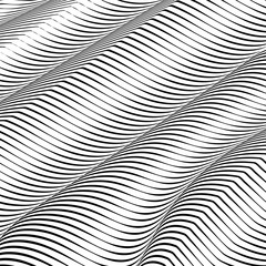 Abstract wavy background, optical art, opart striped