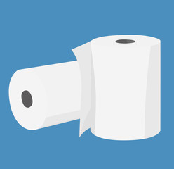 Paper towels realistic vector illustration isolated