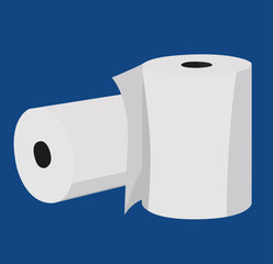 Paper towels realistic vector illustration isolated