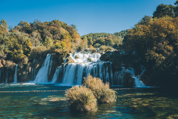 Waterfall in the National park Croatia