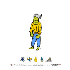 할로윈 포스터 / 손으로 그린 할로윈 그림