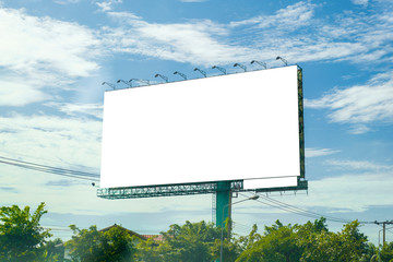 Blank billboard for new advertisement