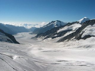 Sicht auf den Aletschgletscher - Grindelwald - Kanton Wallis - Schweiz - 2003